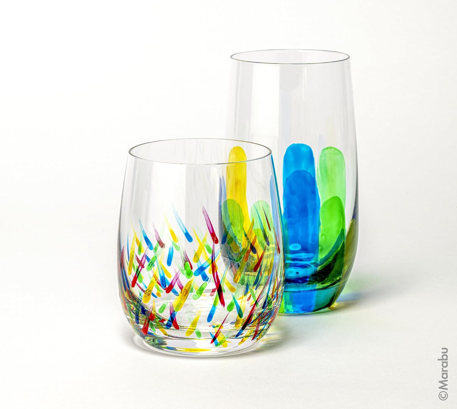 Detalle de Marabu Porcelain & Glass Starter Set Glossy – kit peinture porcelaine et verre à base d’eau