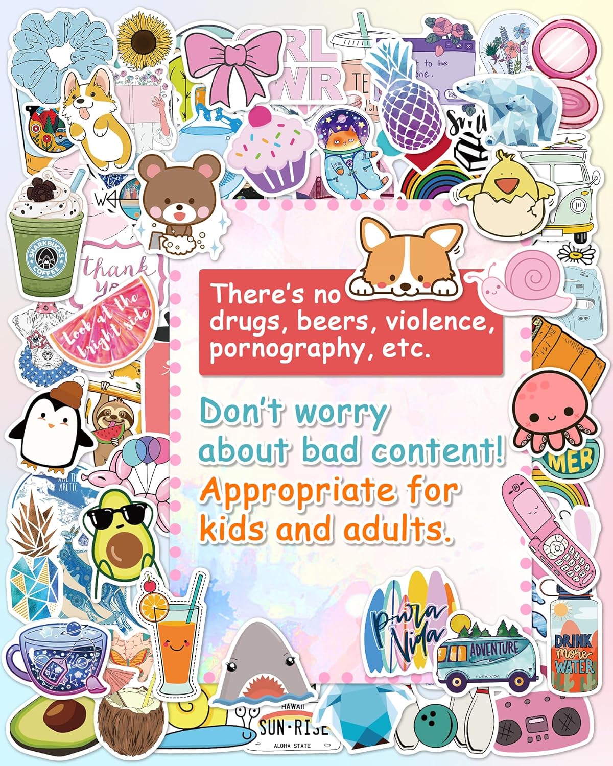 Thumbnail 4 de Greingways Sticker Pack 300 Water Bottle Stickers 🎨