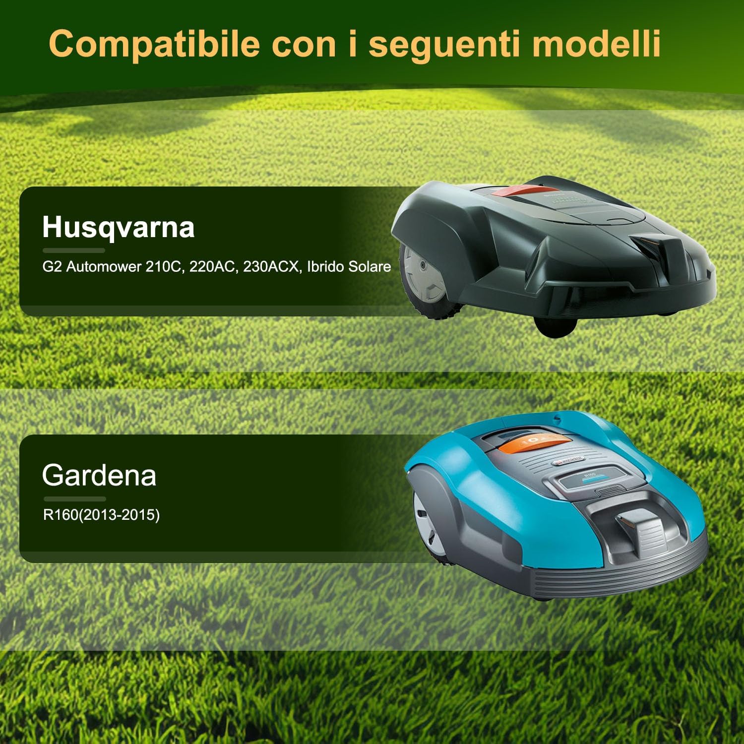Thumbnail 4 de FourShow Lame di ricambio e piatto porta-lame per robot tosaerba (compatibili Husqvarna Automower G2 e Gardena R160)