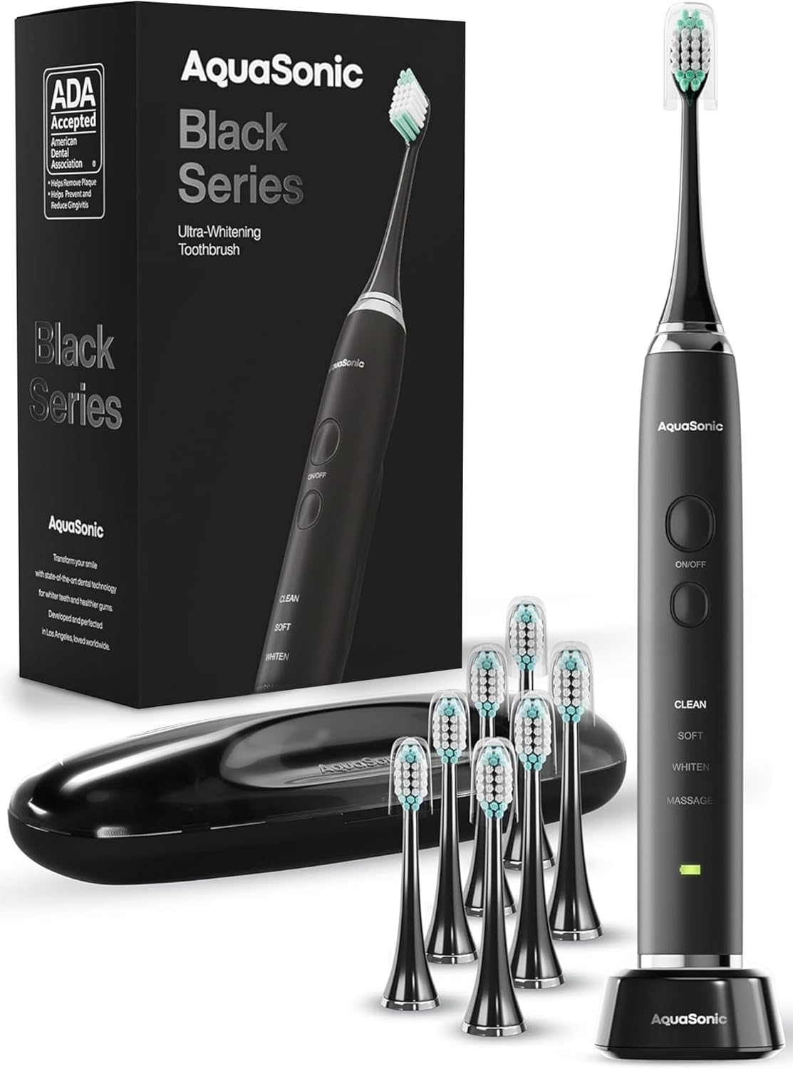 Detalle de Aquasonic Black Series Ultra Whitening Toothbrush 40,000 VPM 🪥