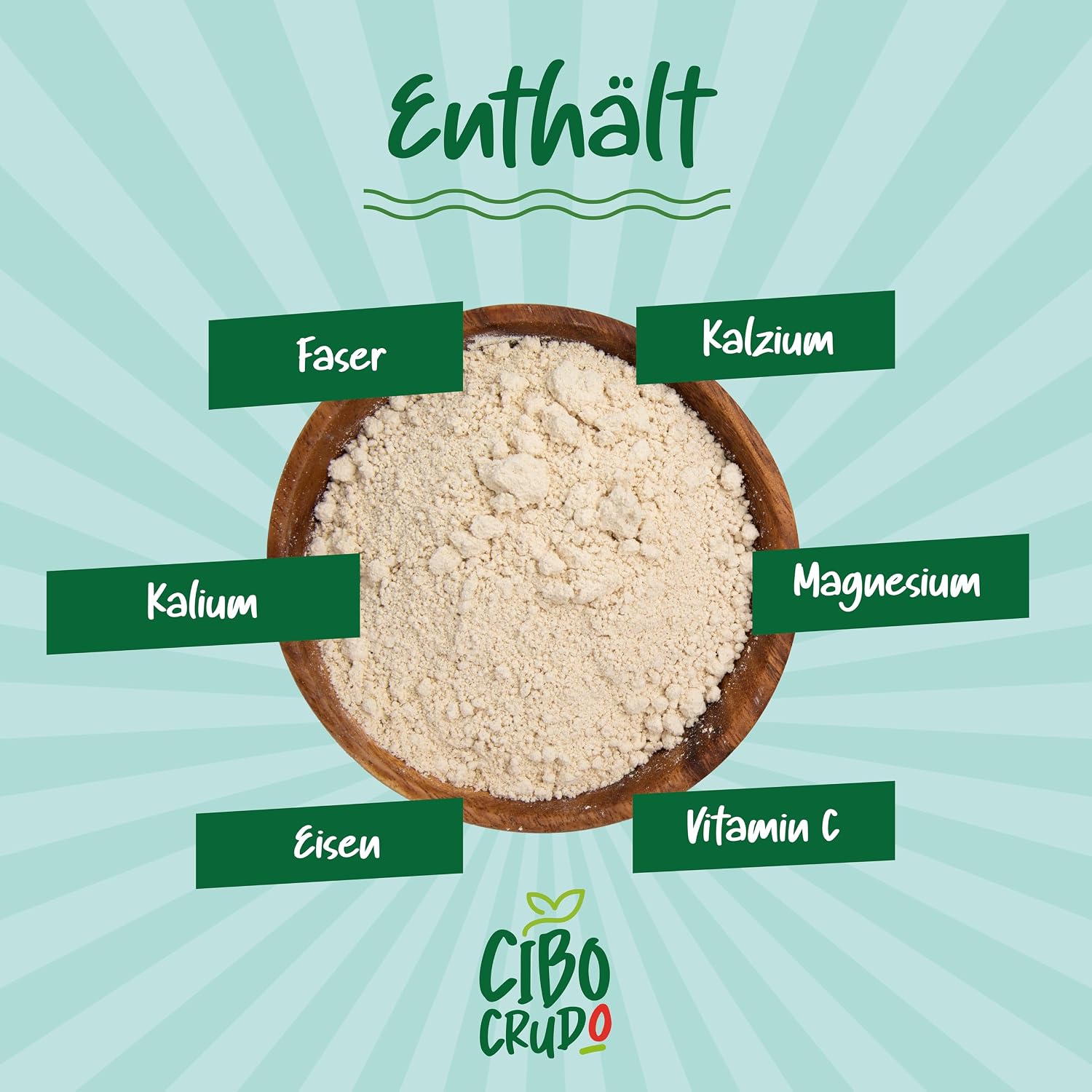 Detalle de Kastanienmehl Bio – 500 g (Roh, glutenfrei, vegan) von CiboCrudo