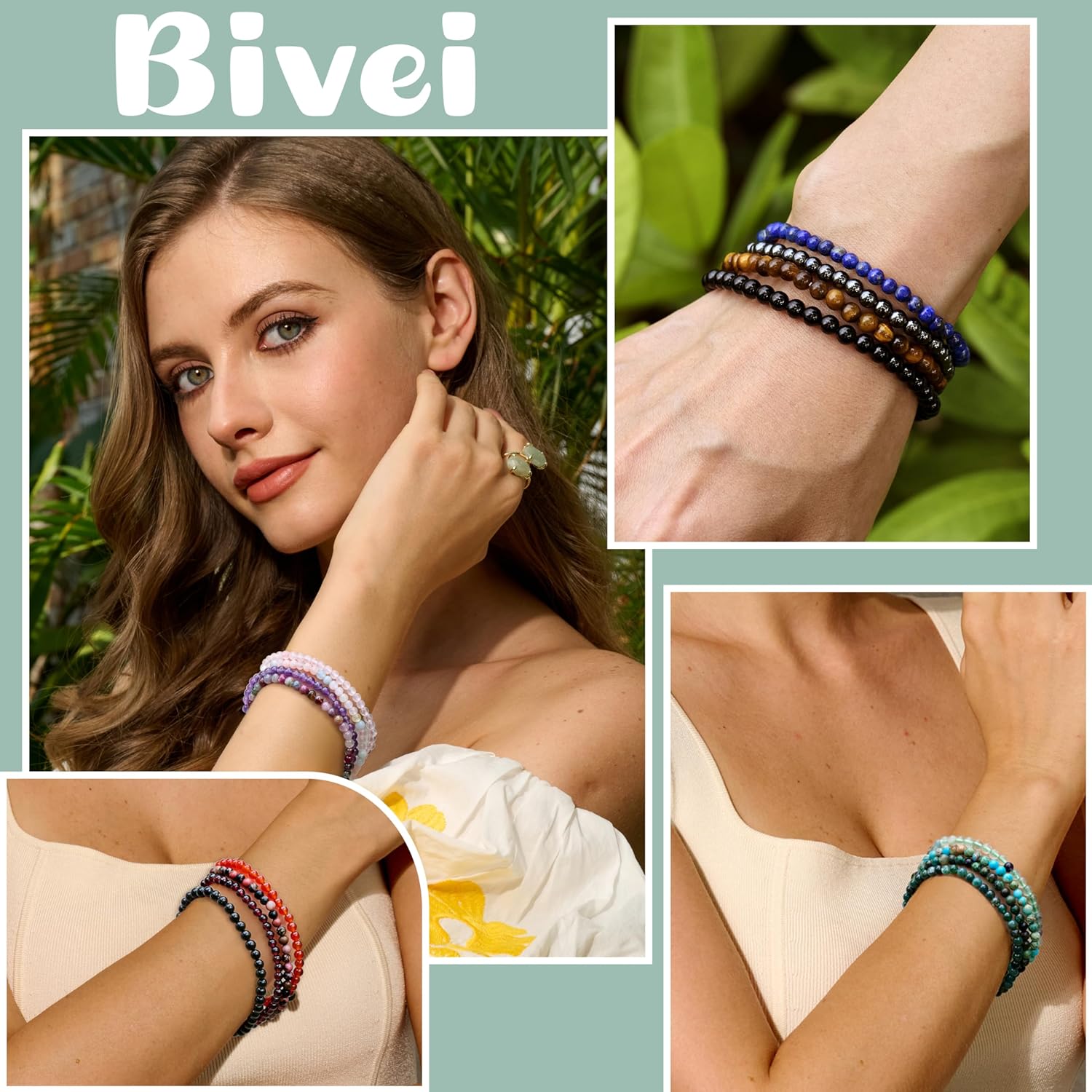 Thumbnail 4 de Bivei Kristall Armband 4 mm Perlen