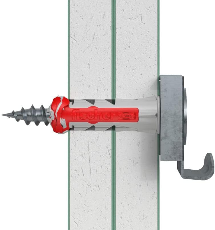 Thumbnail 5 de Fischer kit appendi specchi SKL-M 45490 con tasselli DuoPower per fissaggio su muro e cartongesso