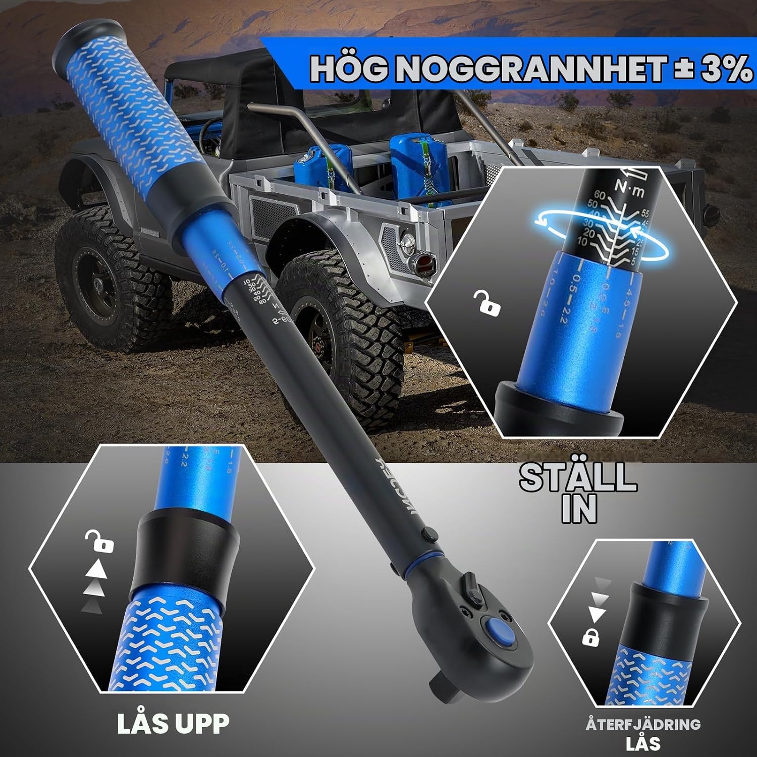 Thumbnail 5 de INGJER IJ12NEW2201D momentnyckel, 5–60 Nm med ±3 % noggrannhet