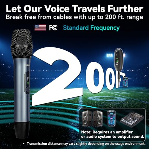 Thumbnail 5 de AFUOO Wireless Microphone Set 200ft 🎤