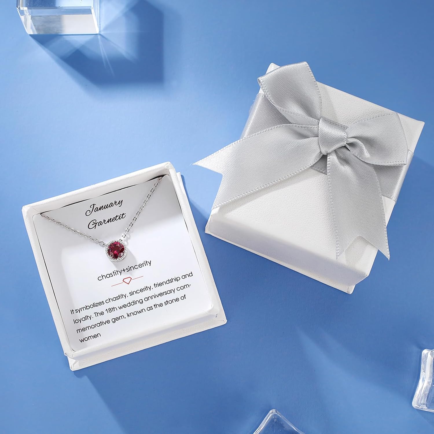 Thumbnail 5 de Presentski Birthstone Pendant Necklace 925 Silver