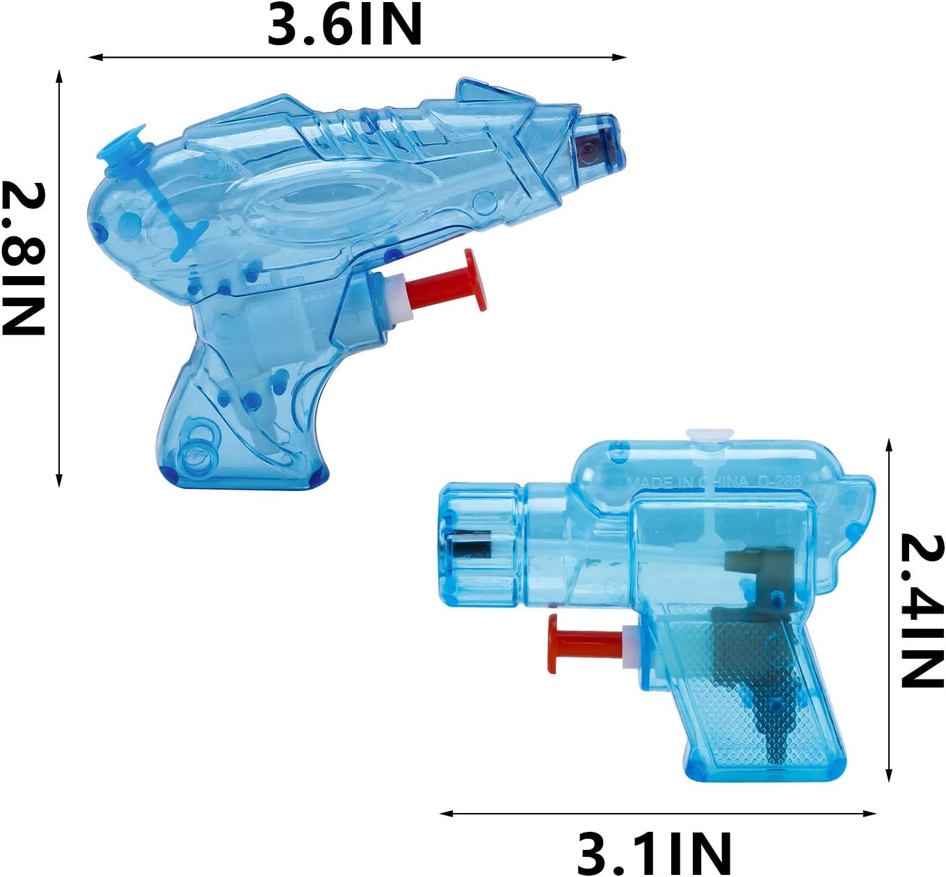Detalle de 12 Packs Water Gun Pistol for Kids – Mini Squirt Toys for Summer Fun