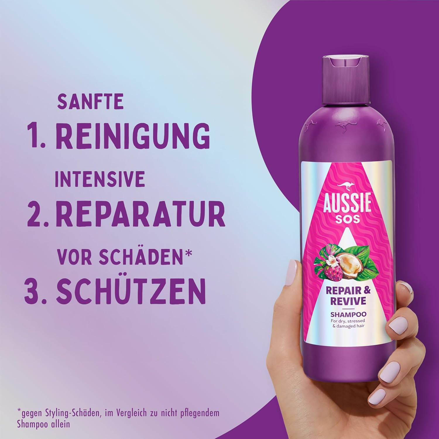 Thumbnail 1 de Aussie SOS Repair & Revive Shampoo 500ml