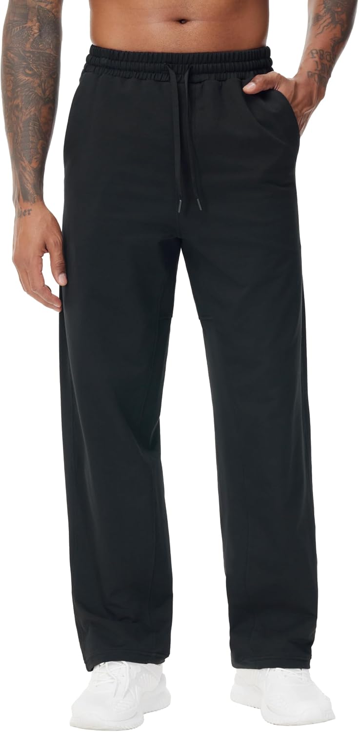Thumbnail 1 de THE GYM PEOPLE Men's Baggy Joggers, Straight Leg, Adjustable Waist, 3 Pockets