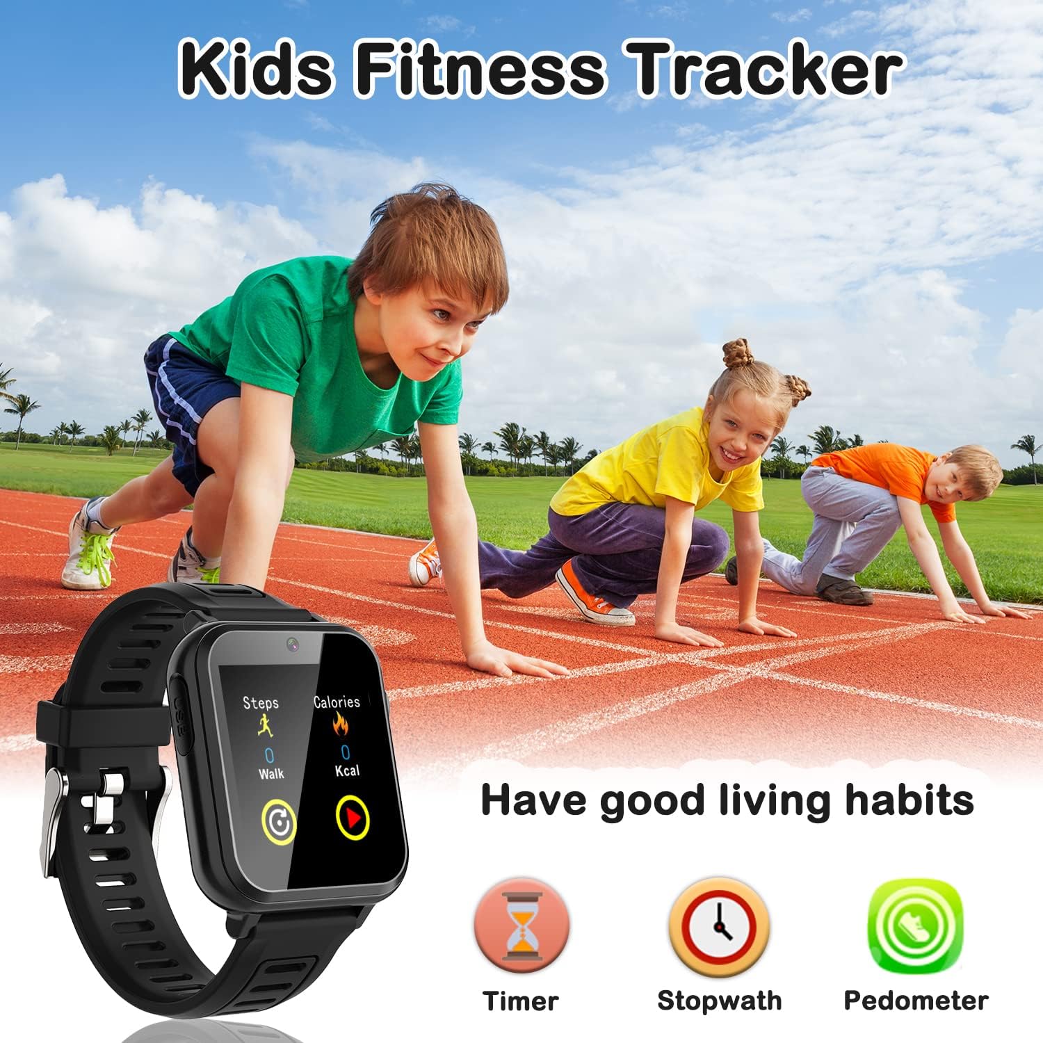Thumbnail 6 de Cosjoype Kids Game Smartwatch for Kids: 39 Games, Camera, Pedometer & More