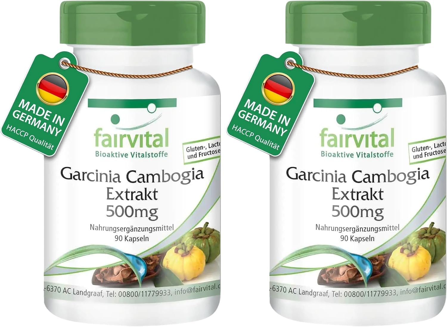 Thumbnail 6 de Fairvital Garcinia Cambogia Fruchtextrakt – 90 Kapseln, 1500 mg pro Tag, vegan, 60% HCA