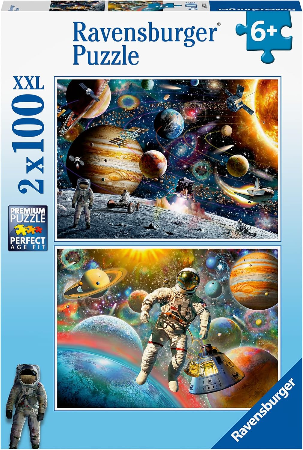 Detalle de Puzzles 2x100 pièces Dans l’espace dès 6 ans