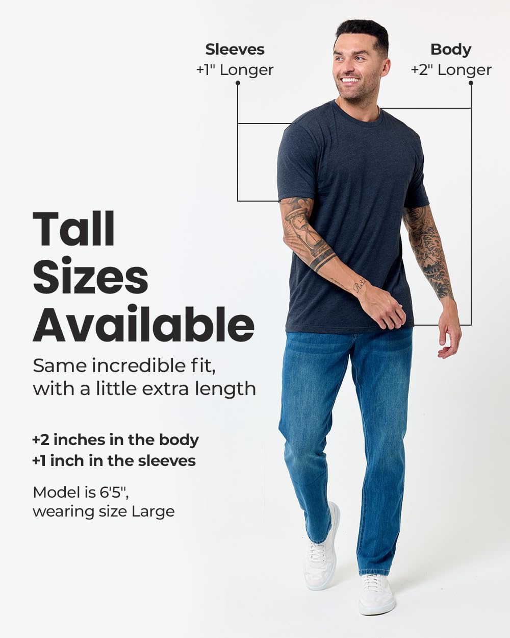 Thumbnail 5 de INTO THE AM Athletic Fit Men’s T-Shirt (Cotton Blend, Crew Neck) — Sizes S–4XL