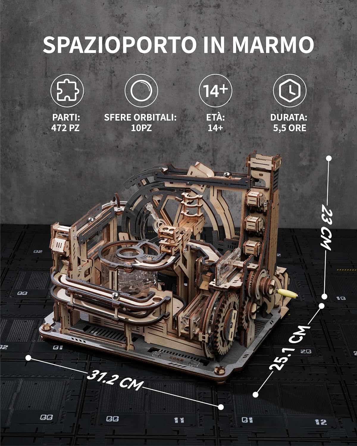 Thumbnail 6 de ROKR Marble Spaceport kit modellino meccanico in legno