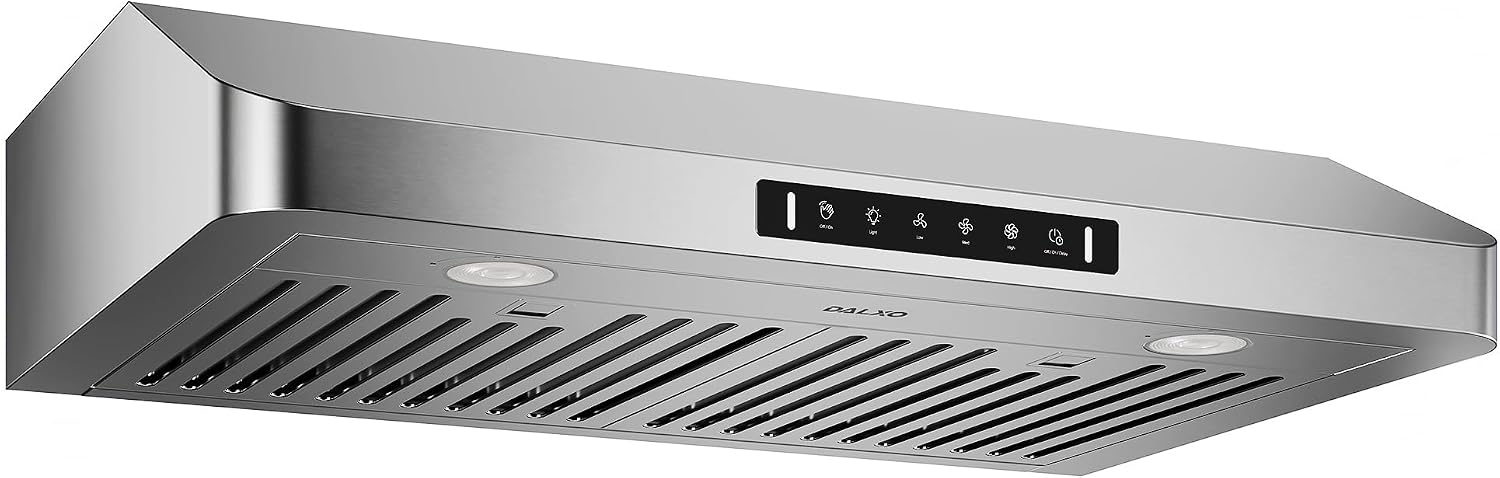 Detalle de Dalxo 30-Inch Under-Cabinet Range Hood, 900 CFM, Gesture and Touch Control