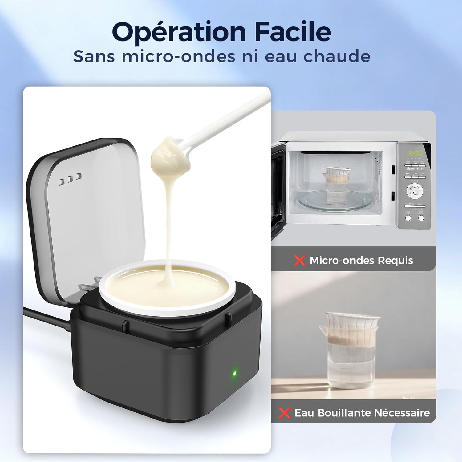 Detalle de Epilation Nez et Oreilles Homme : Mini Chauffe-Cire à Température Constante + Kit Voyage
