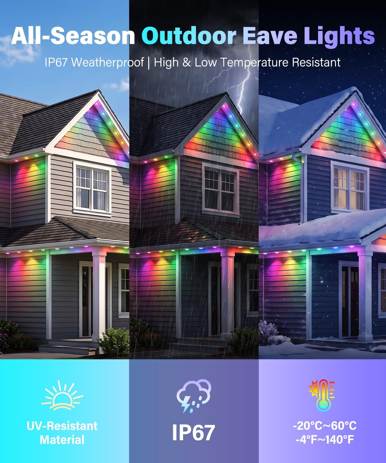 Detalle 2 de AMANEER Permanent Outdoor Lights 200ft