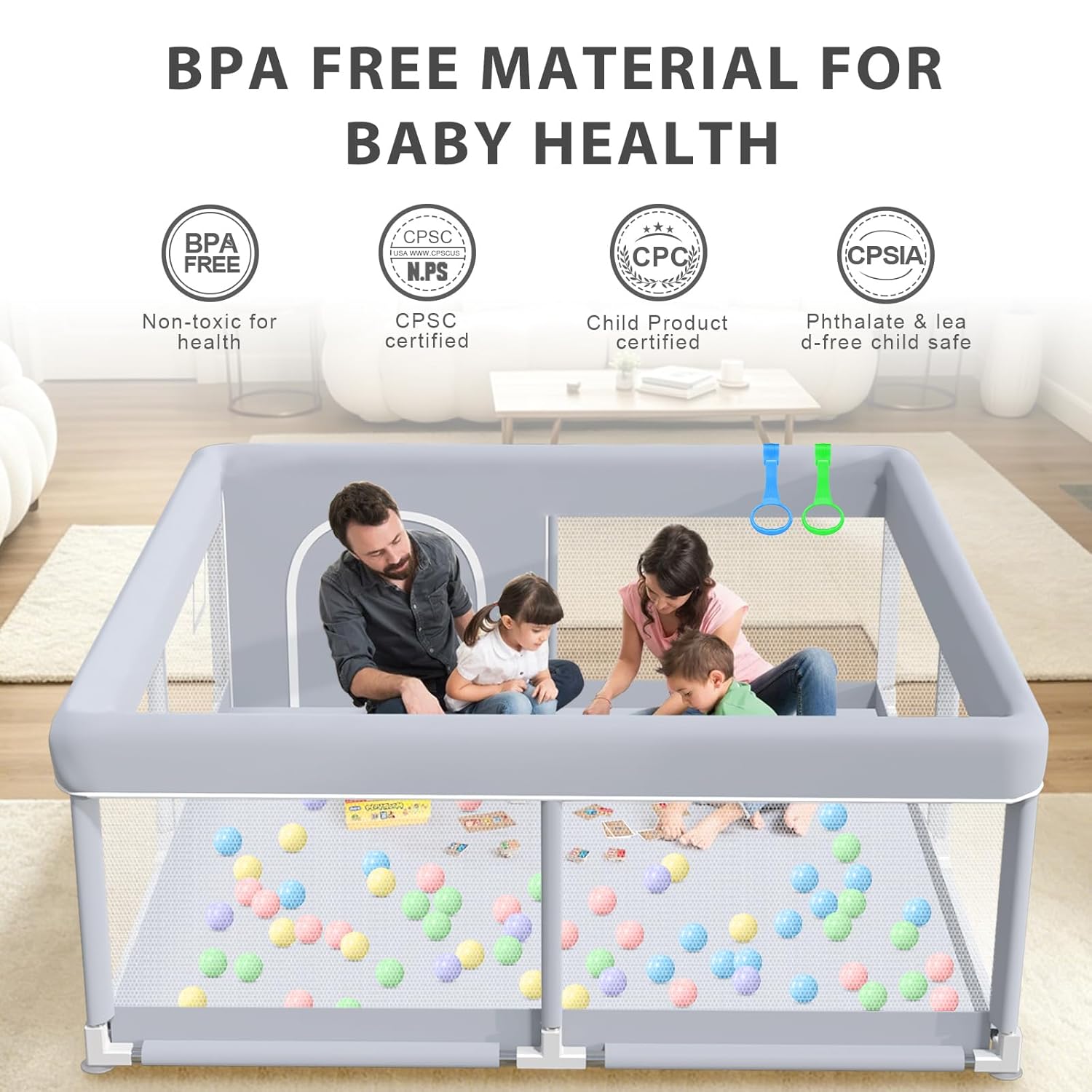 Detalle 2 de XVISHX 50 x 50 Inch Baby Playpen