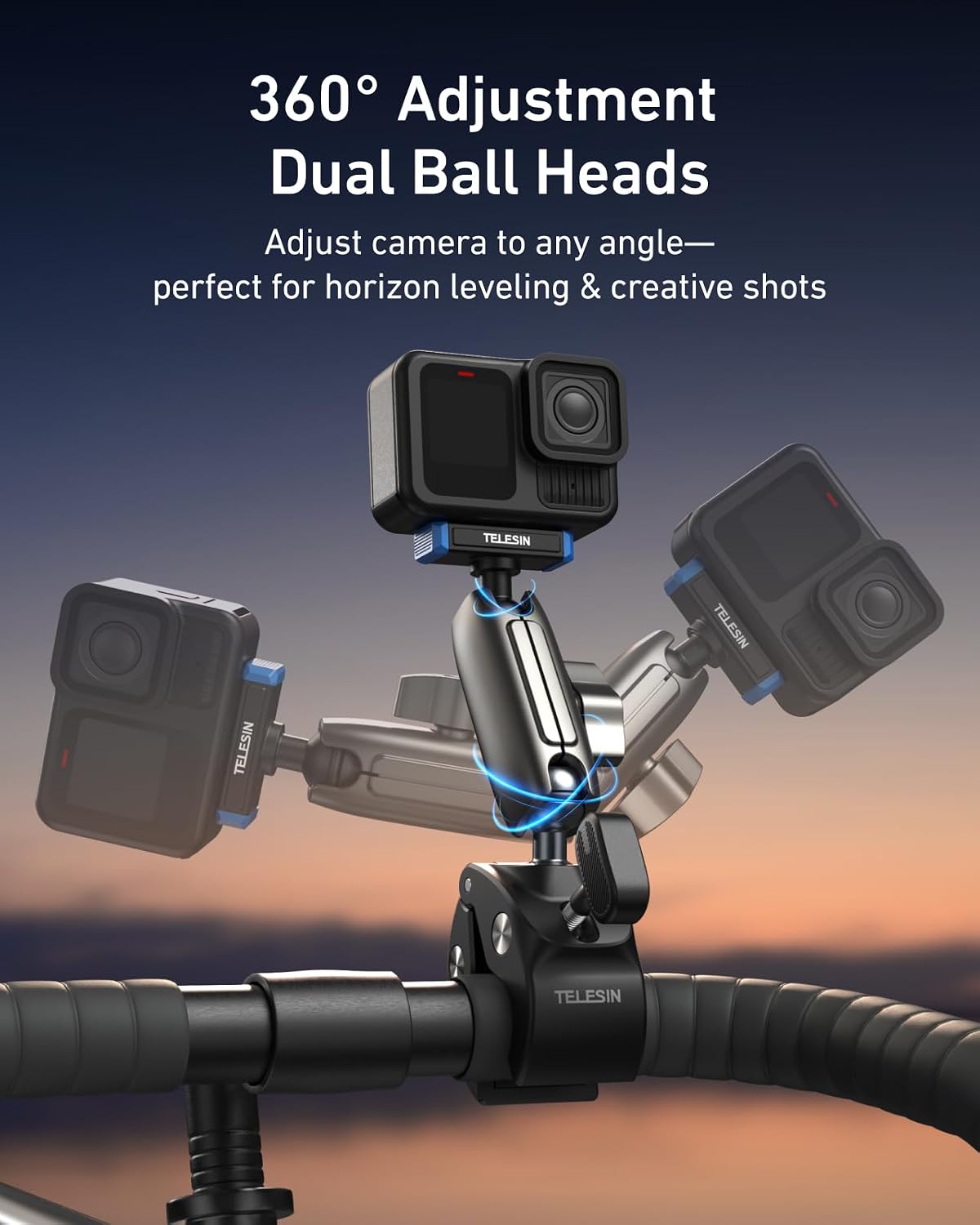 Detalle de TELESIN Super Clamp Mount for Hero 13 9-38mm