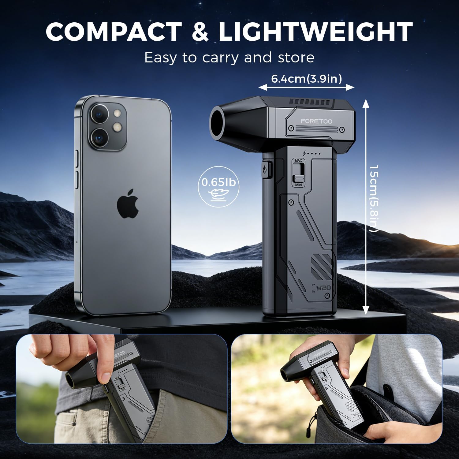 Thumbnail 6 de Compressed Air Duster with 130,000 RPM Brushless Motor and 5200mAh Battery