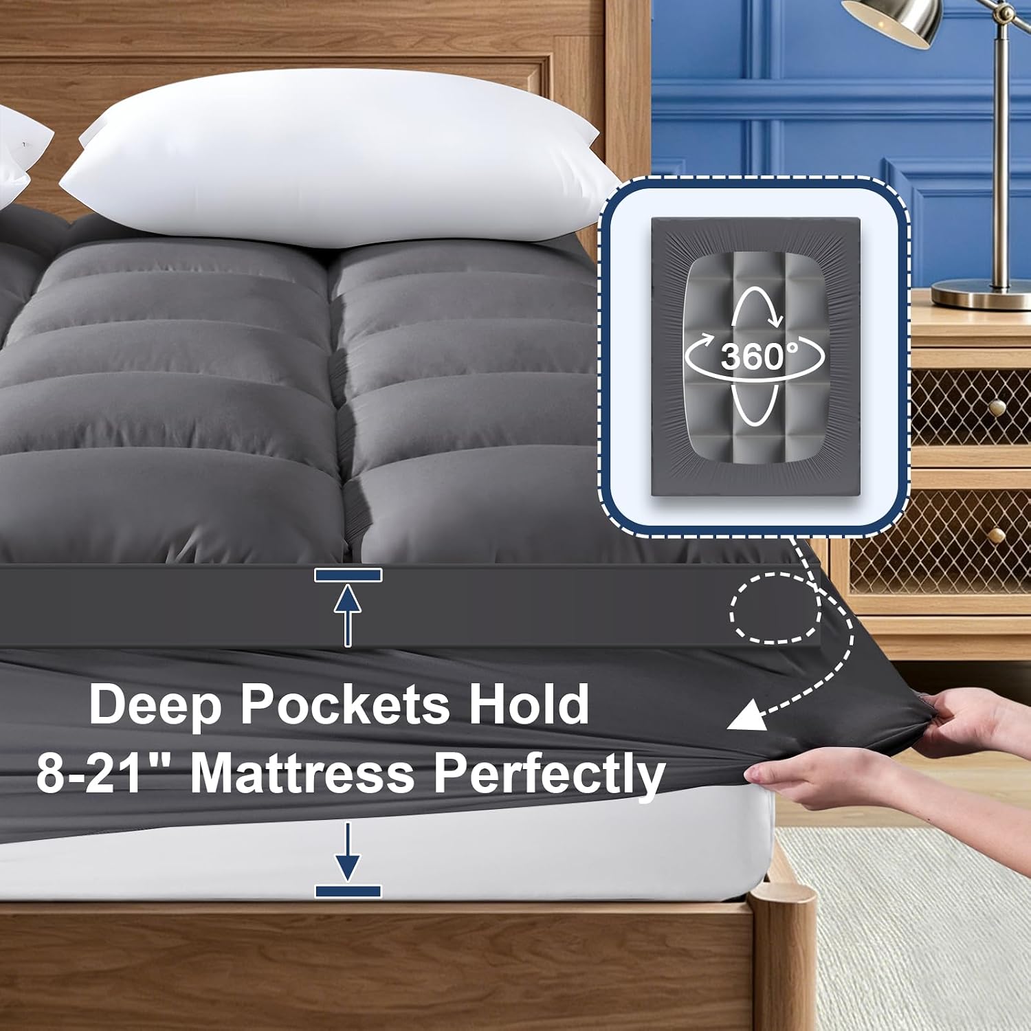 Detalle 2 de TEXARTIST Mattress Topper Twin