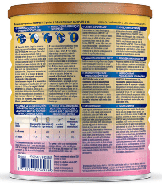Detalle 2 de Enfamil 2 Premium Complete Leche de Continuación 6x800 g
