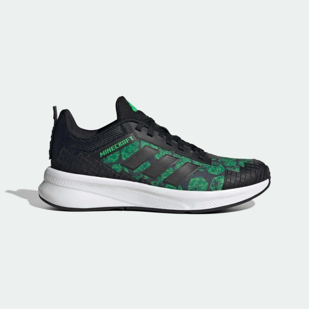 Detalle de Adidas Zapatilla Fortarun 4.0 Minecraft en negro