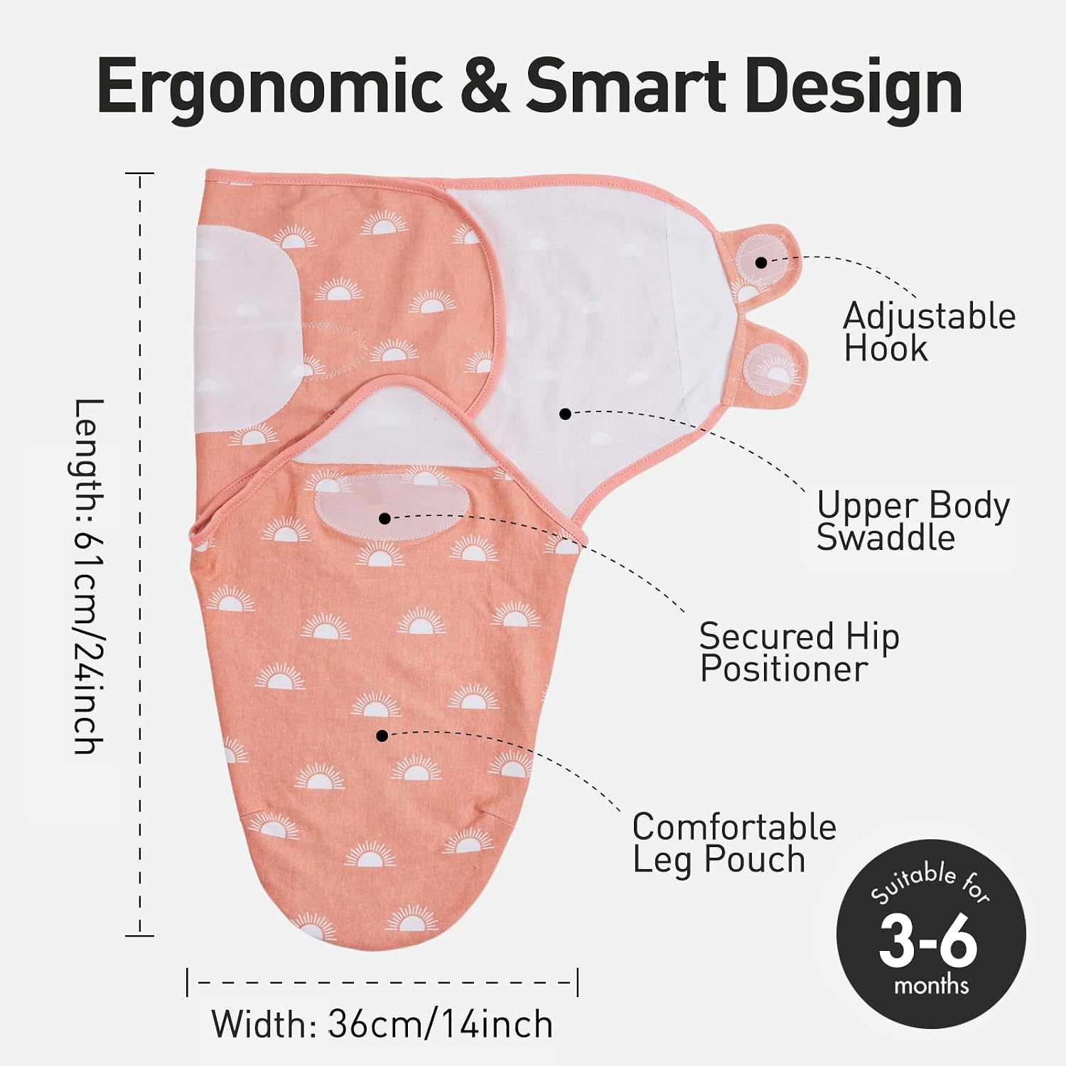 Detalle de GLLQUEN Baby Swaddle, Organic Cotton