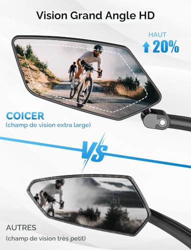 Thumbnail 6 de COICER Retroviseur Velo – Rétroviseur gauche pour vélo électrique, adaptable à la plupart des guidons (21–26 mm)