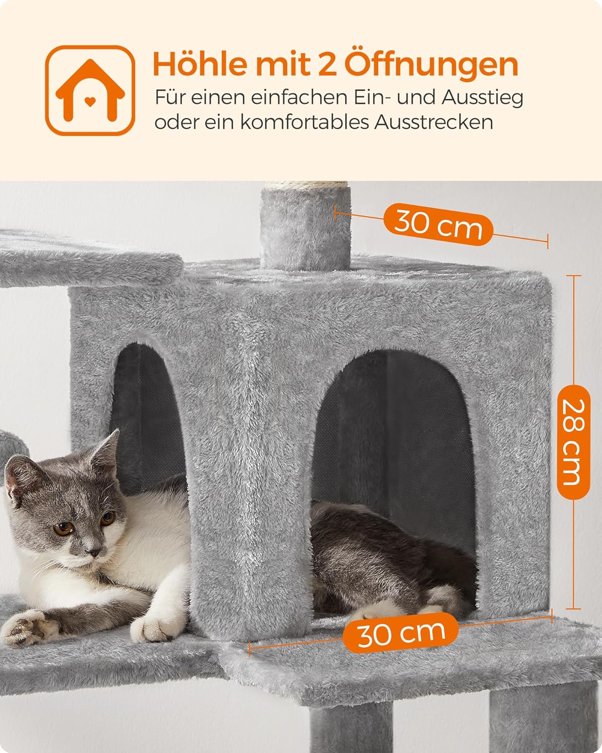 Thumbnail 5 de Feandrea PCT161W01 Kratzbaum 143 cm 🐱