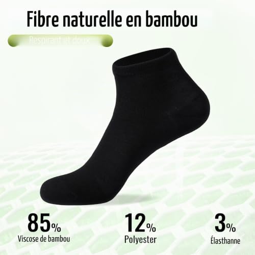 Thumbnail 2 de SukModen 12/24 Paires Chaussettes Sneaker en Bambou Unisexe – Douces, Respirantes et Anti-Odeur