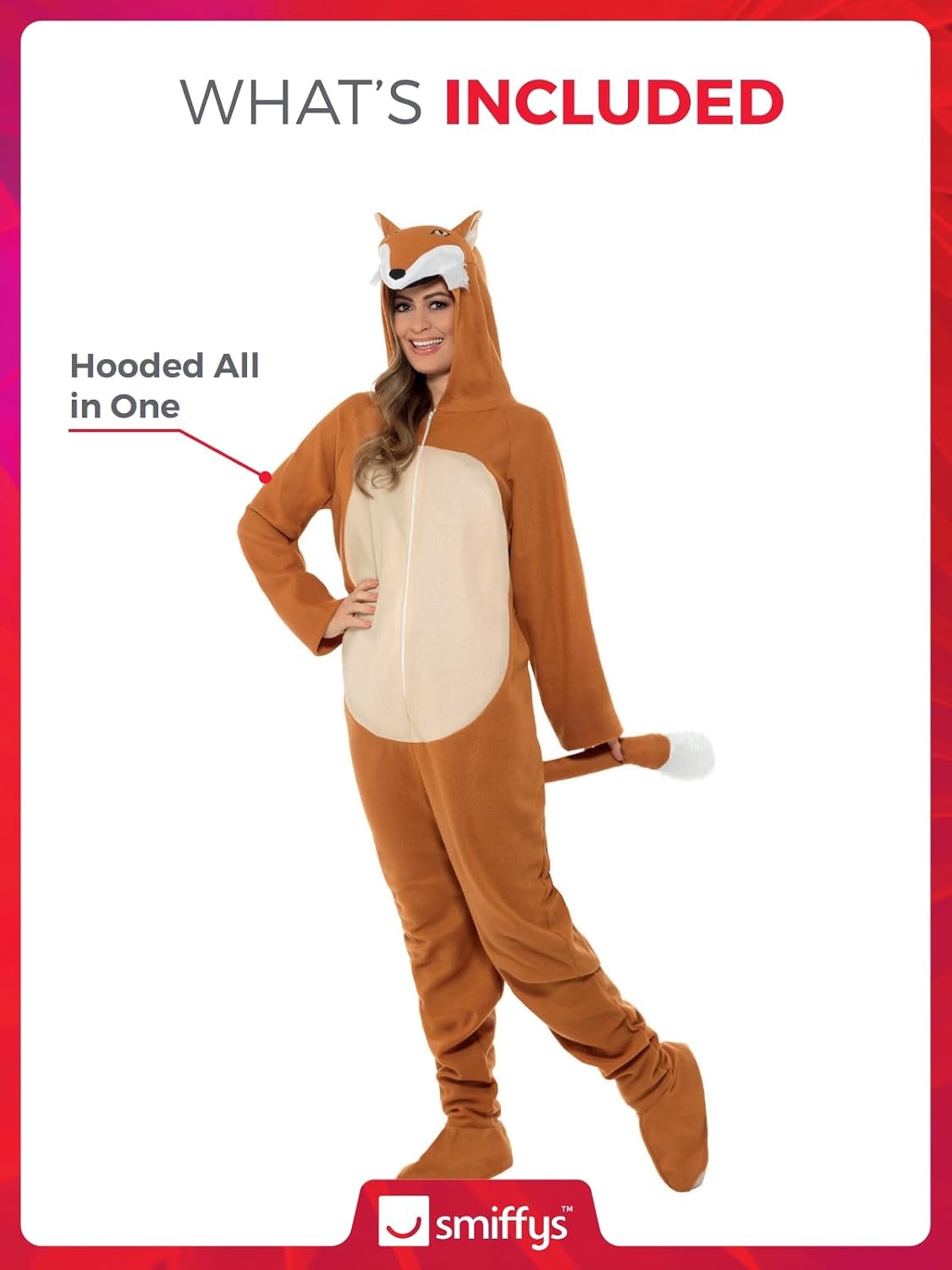 Detalle 2 de Smiffys Fox Costume Brown