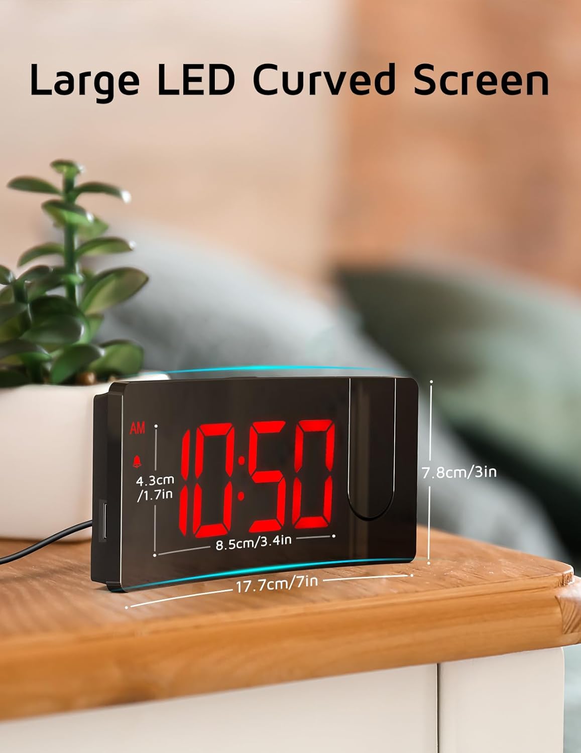 Thumbnail 1 de GOLOZA Projection Alarm Clock Bedside