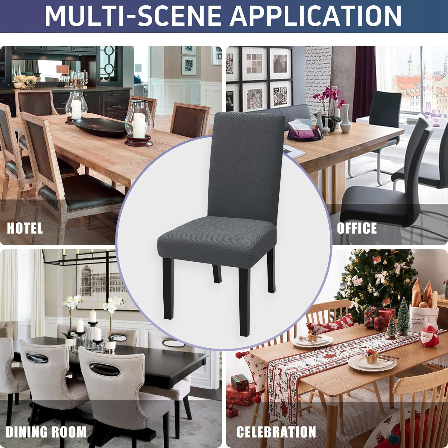 Thumbnail 6 de YSTELLAA Housse De Chaise 6 Pièces