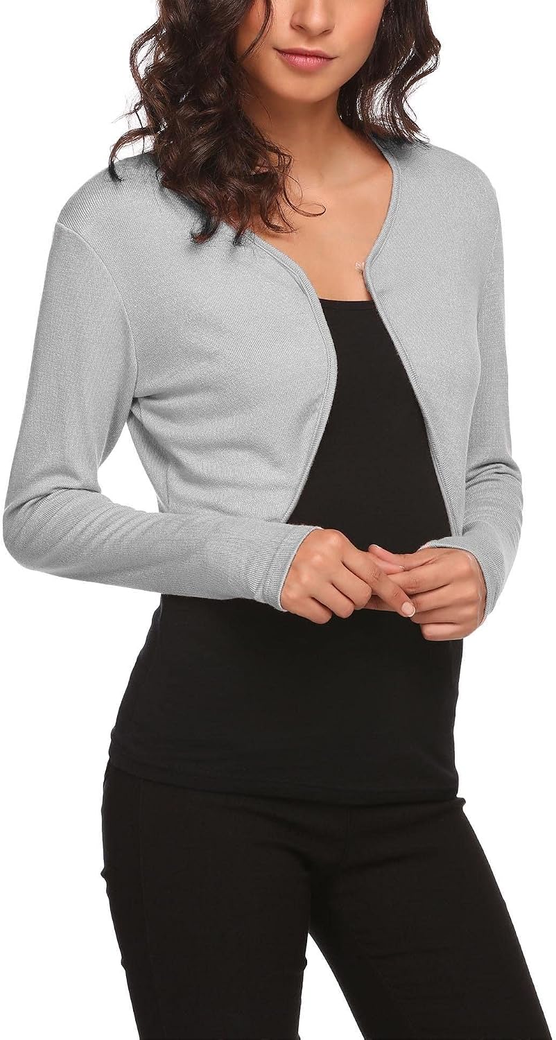 Thumbnail 6 de Hotouch Damen Bolero Festlich Langarm – elegante Kurzjacke zum Kleid für Hochzeit