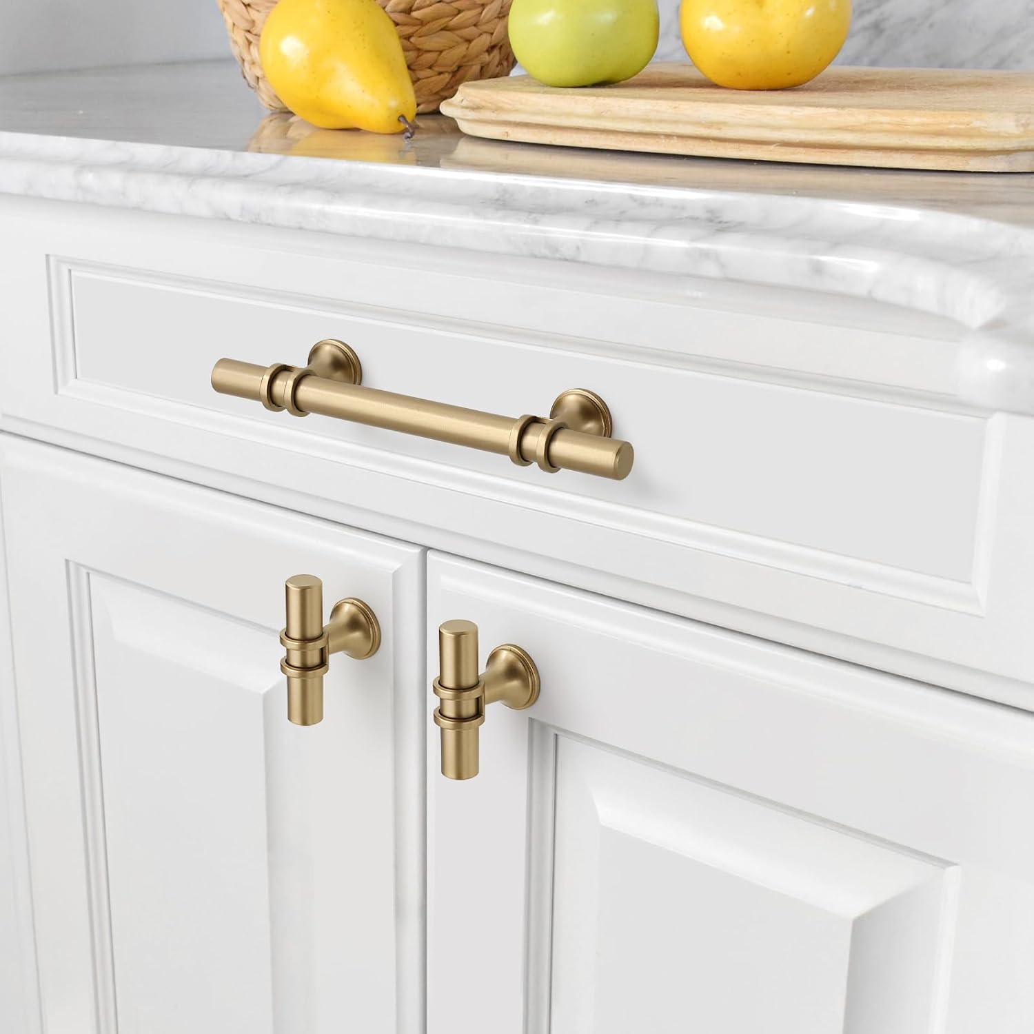 Detalle de Amerdeco 10 Pack Gold Cabinet Pulls (96mm / 3.75 inch hole centres) AM002