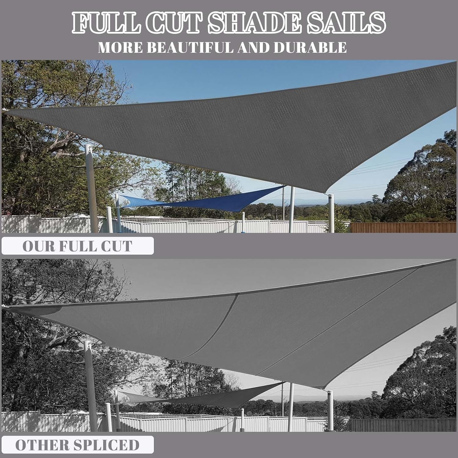Thumbnail 4 de Cool Area Triangle Sun Shade Sail 8x8x8ft
