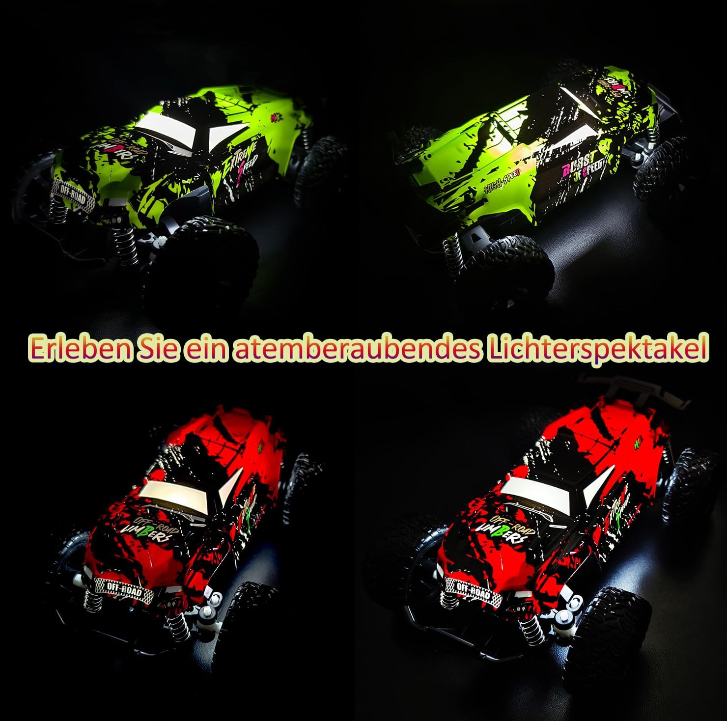 Detalle 2 de PENGBU RC DH666-84A RC-monstertruck 1:18 met 2,4 GHz en verlichting