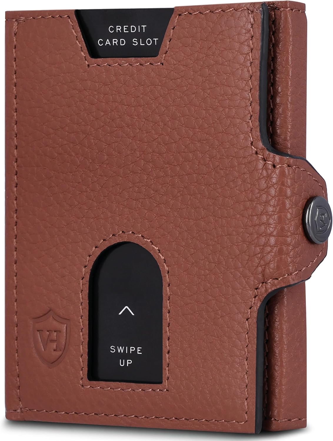 Detalle de VON HEESEN Slim Wallet – RFID-Schutz, XL Münzfach und echtes Leder