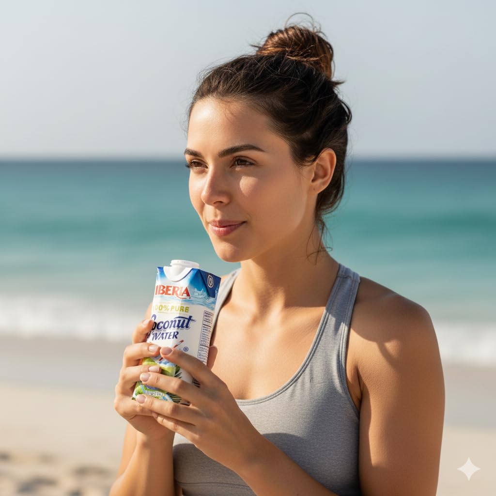 Detalle 2 de Iberia All Natural Coconut Water, 11.1 fl oz Cartons, Pack of 24