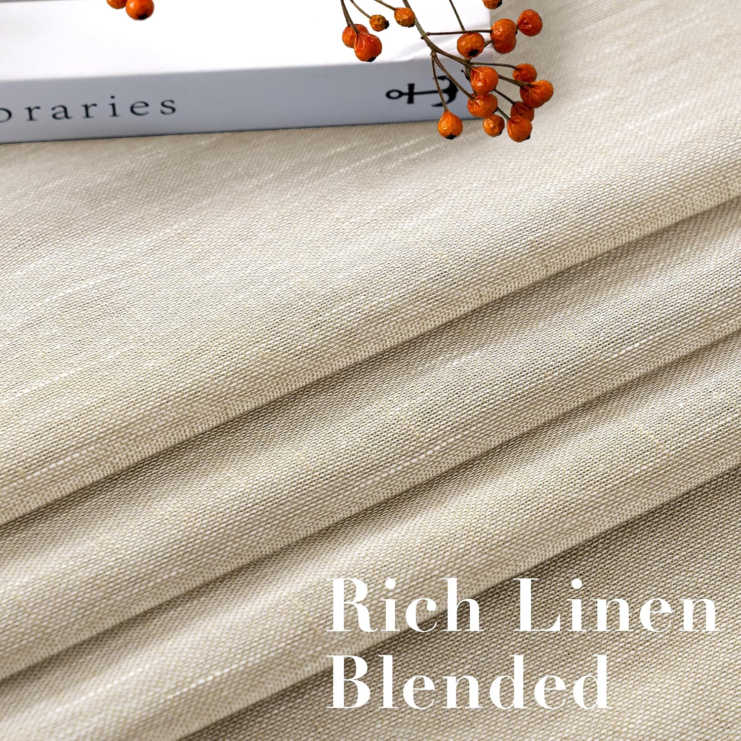 Detalle 2 de H.VERSAILTEX Linen Curtains 52x84 inch