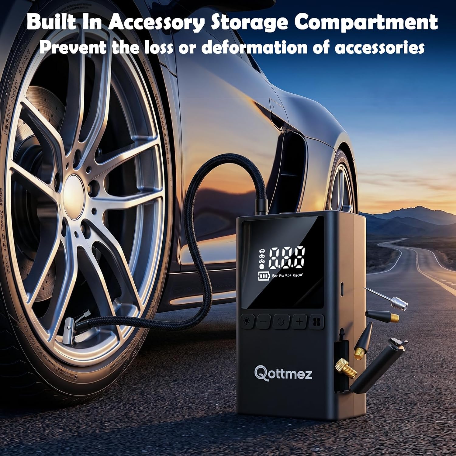 Thumbnail 4 de Upgraded 70L/min Car Tyre Inflator Air Compressor with 150 PSI Battery and LED Display