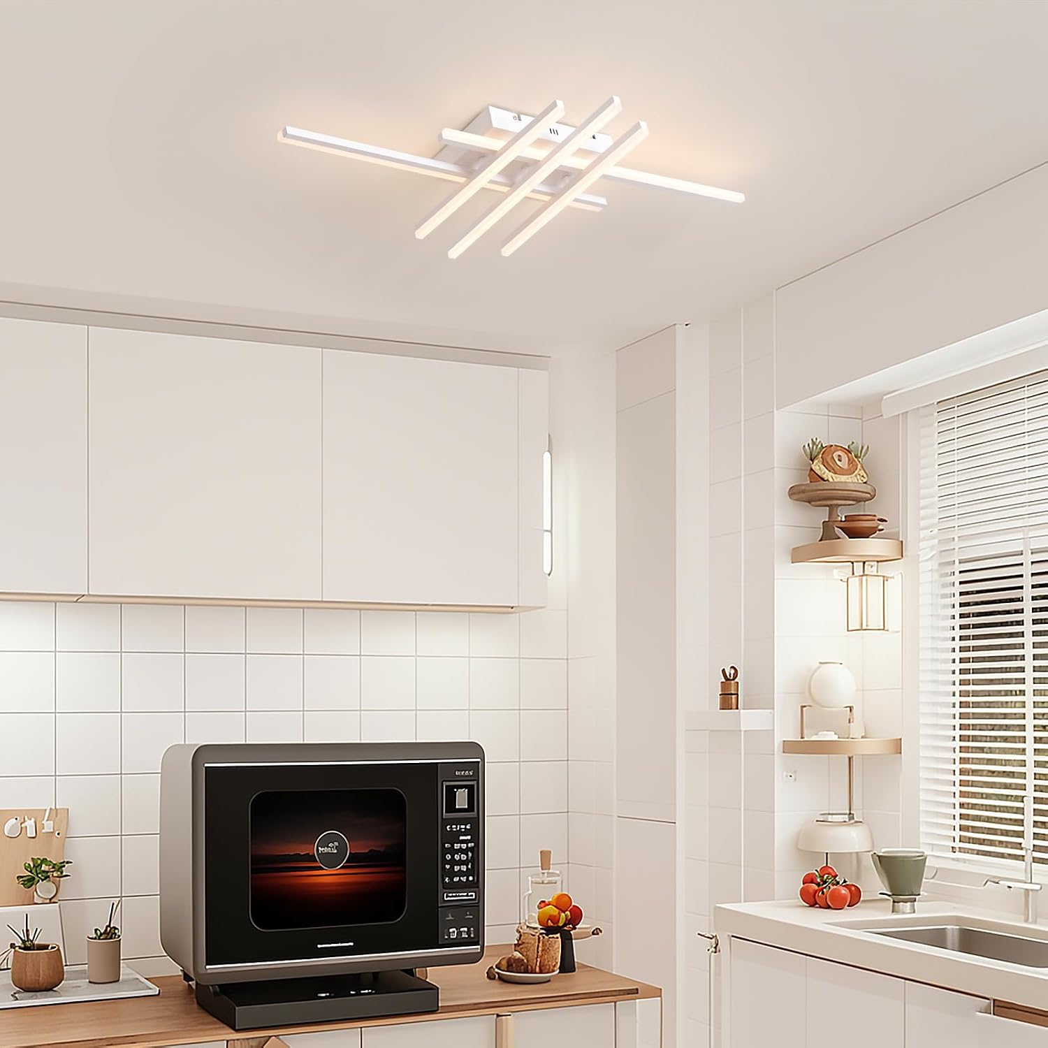 Detalle 2 de Sky angle LED-Deckenleuchte mit Fernbedienung – Dimmbare Close-to-Ceiling Beleuchtung (26 W LED)
