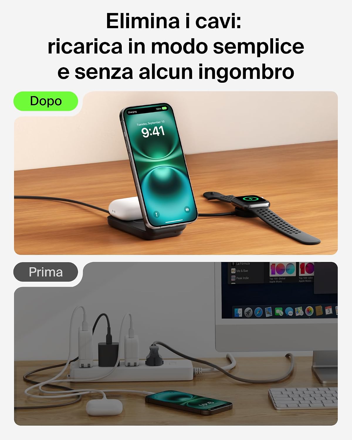 Thumbnail 5 de Belkin UltraCharge Caricatore Qi2 25W 2 in1 per iPhone
