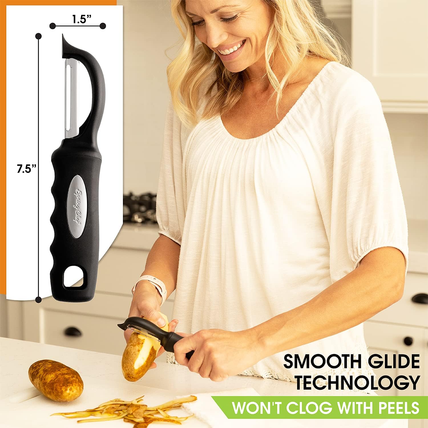 Detalle de Spring Chef Premium Swivel Peeler, 2-piece ⚙