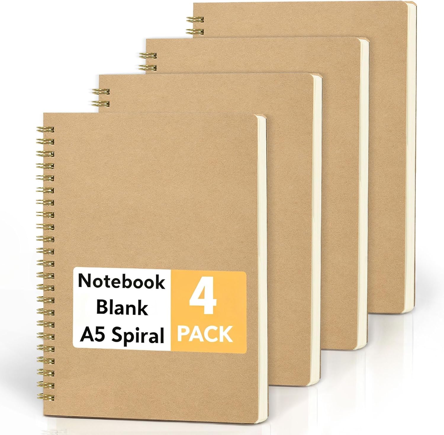 Thumbnail 6 de A5 Kariertes Notizbuch 4er-Pack 160 Seiten