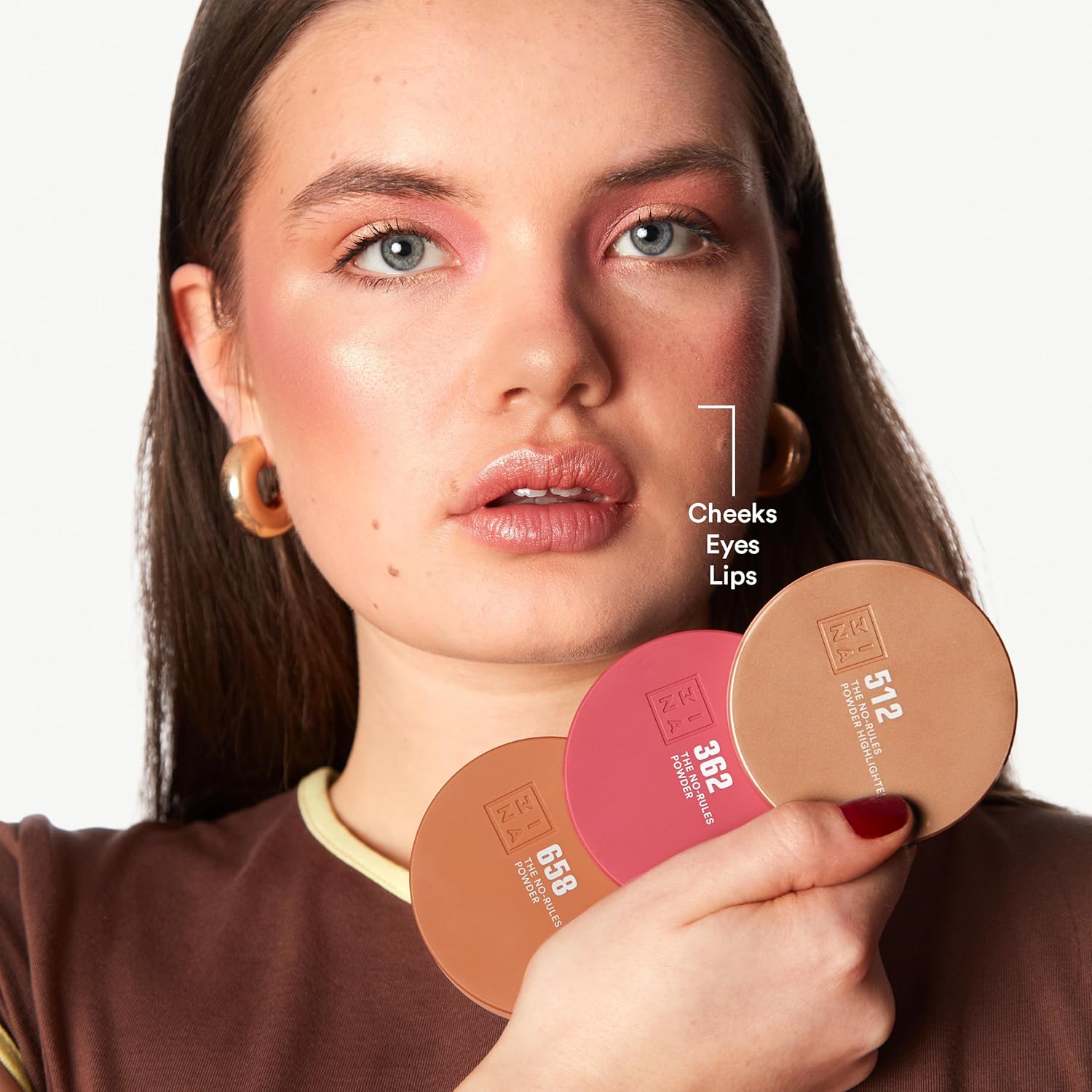 Thumbnail 1 de 3INA MAKEUP The No-Rules Powder 658 Sabbia – polvere 3 in 1 per occhi, labbra e viso