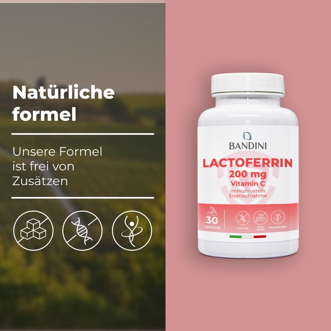 Detalle 2 de Lactoferrin Bandini 200 mg plus Vitamin C