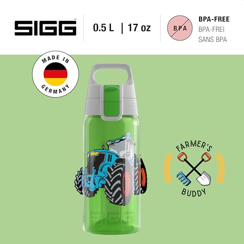 Detalle de Sigg Trinkflasche Kinder Viva One Tractor 0,5 L – auslaufsicher, spülmaschinenfest, BPA-frei