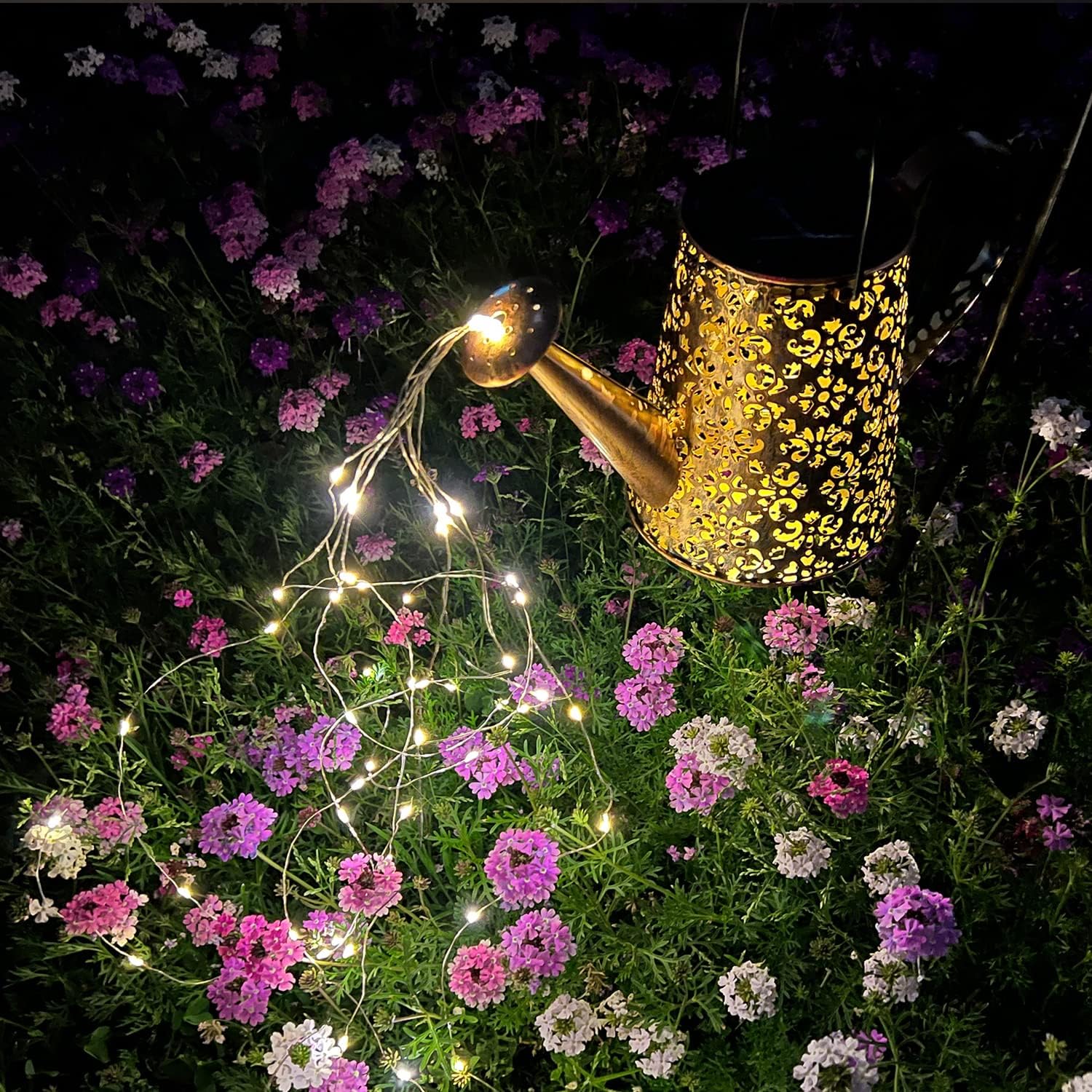 Detalle 2 de Solar Gießkanne Lichterkette Gartendeko 🏡
